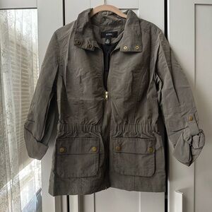 Alfani Taupe Zip-Up Jacket